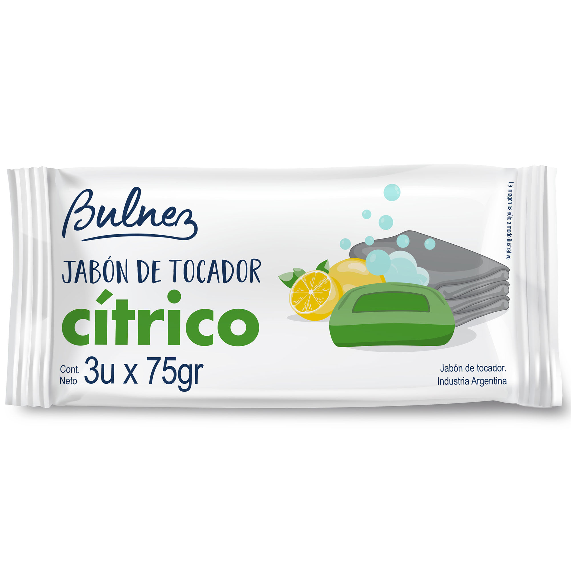 Jabón de tocador Bulnez citrico x3 75 grs