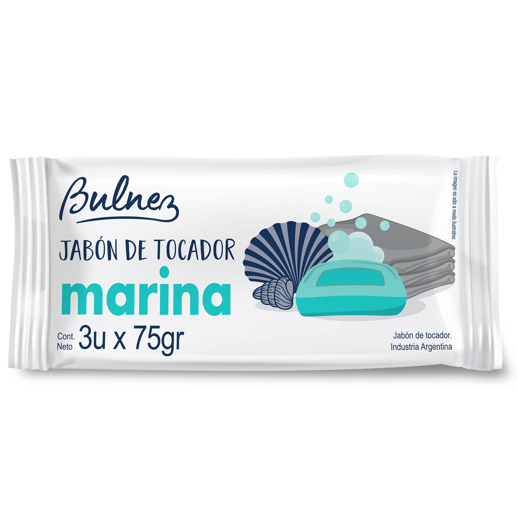 Jabón de tocador Bulnez marina x3 75 grs