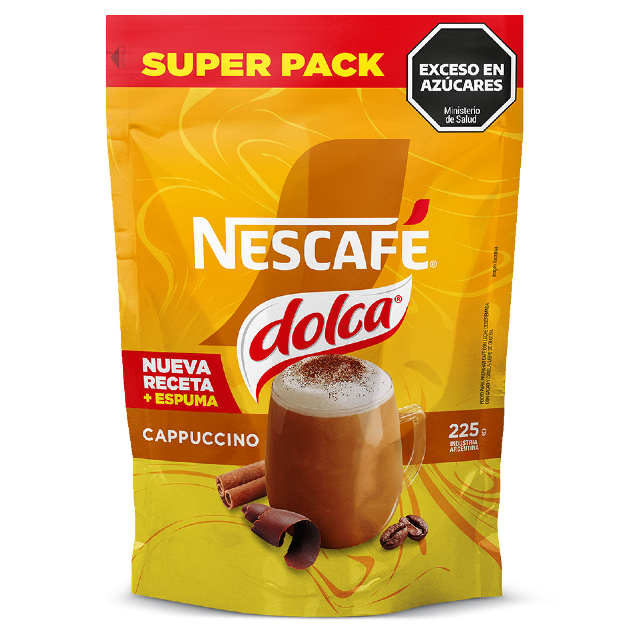 Café instantáneo cremoso Dolca Cappuccino 225 grs