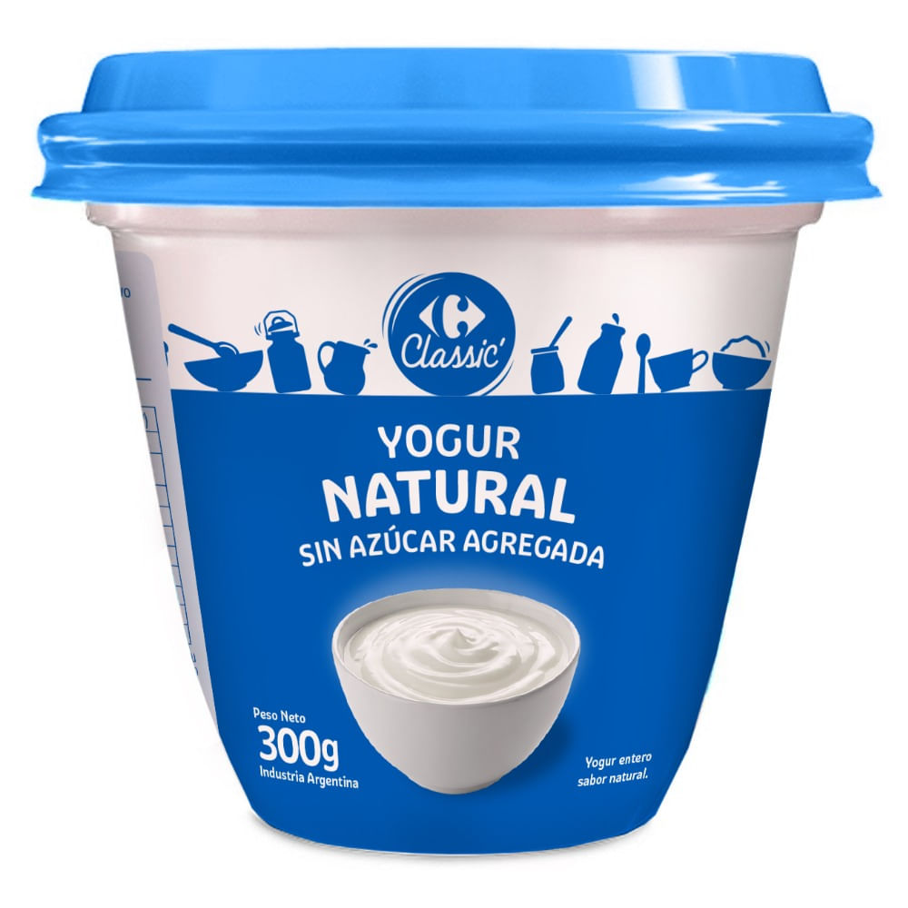 Yogur natural Carrefour Classic en pote 300 grs