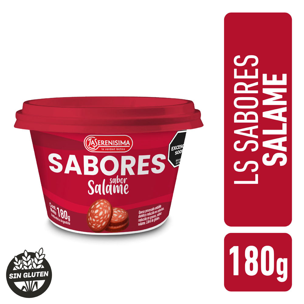 Queso untable La Serenísima sabor salame en pote 180 grs