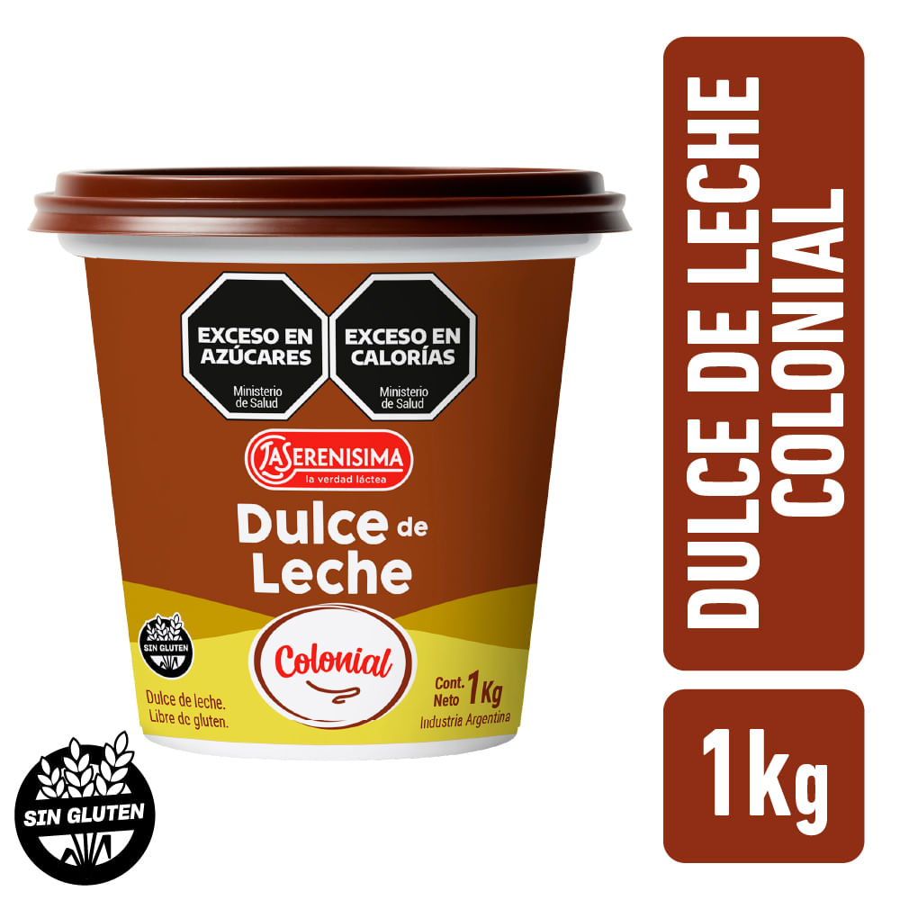 Dulce de leche colonial La Serenísima pote 1 kg.