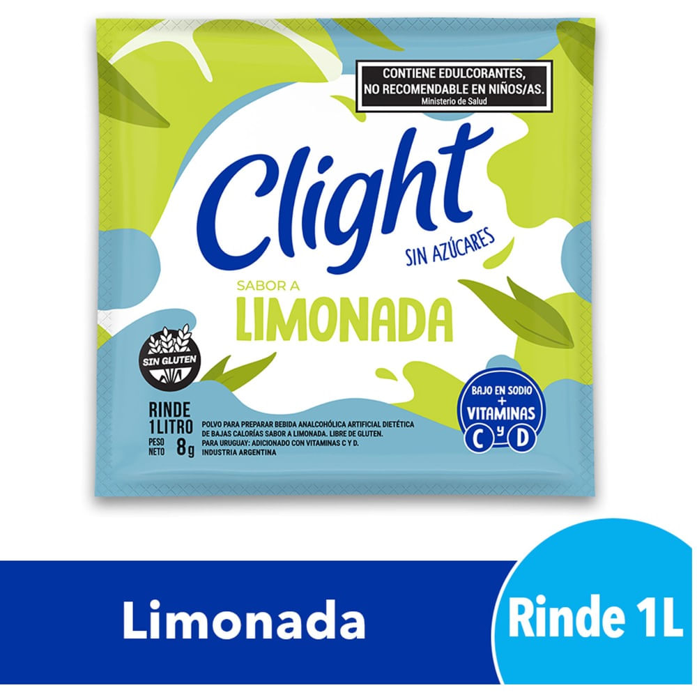 Jugo en Polvo Clight Limonada 8 grs