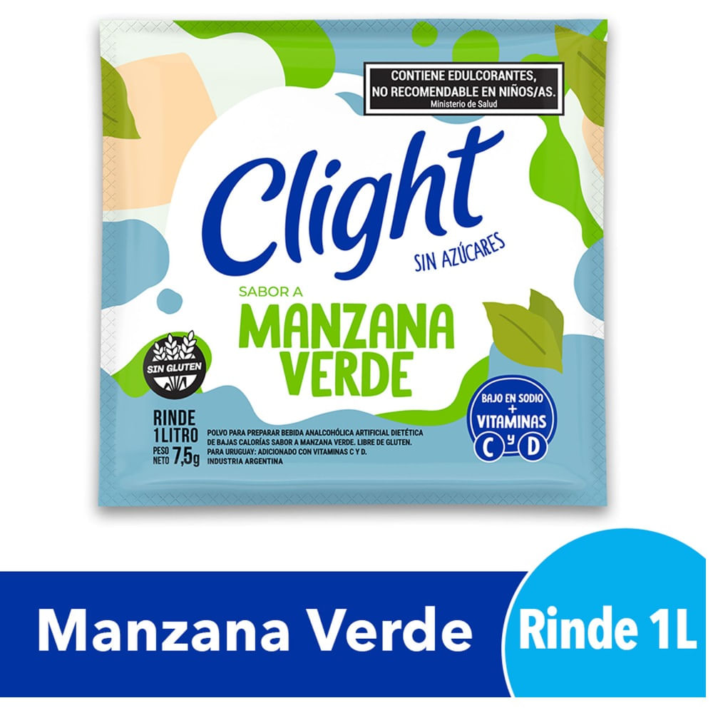 Jugo en Polvo Clight Manzana Verde 7,5 grs