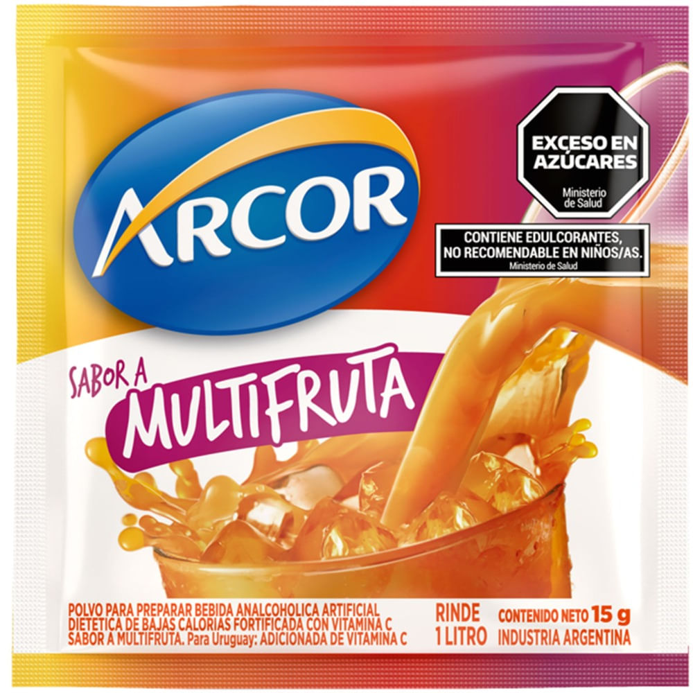 Jugo en polvo Arcor de multifruta 15 grs