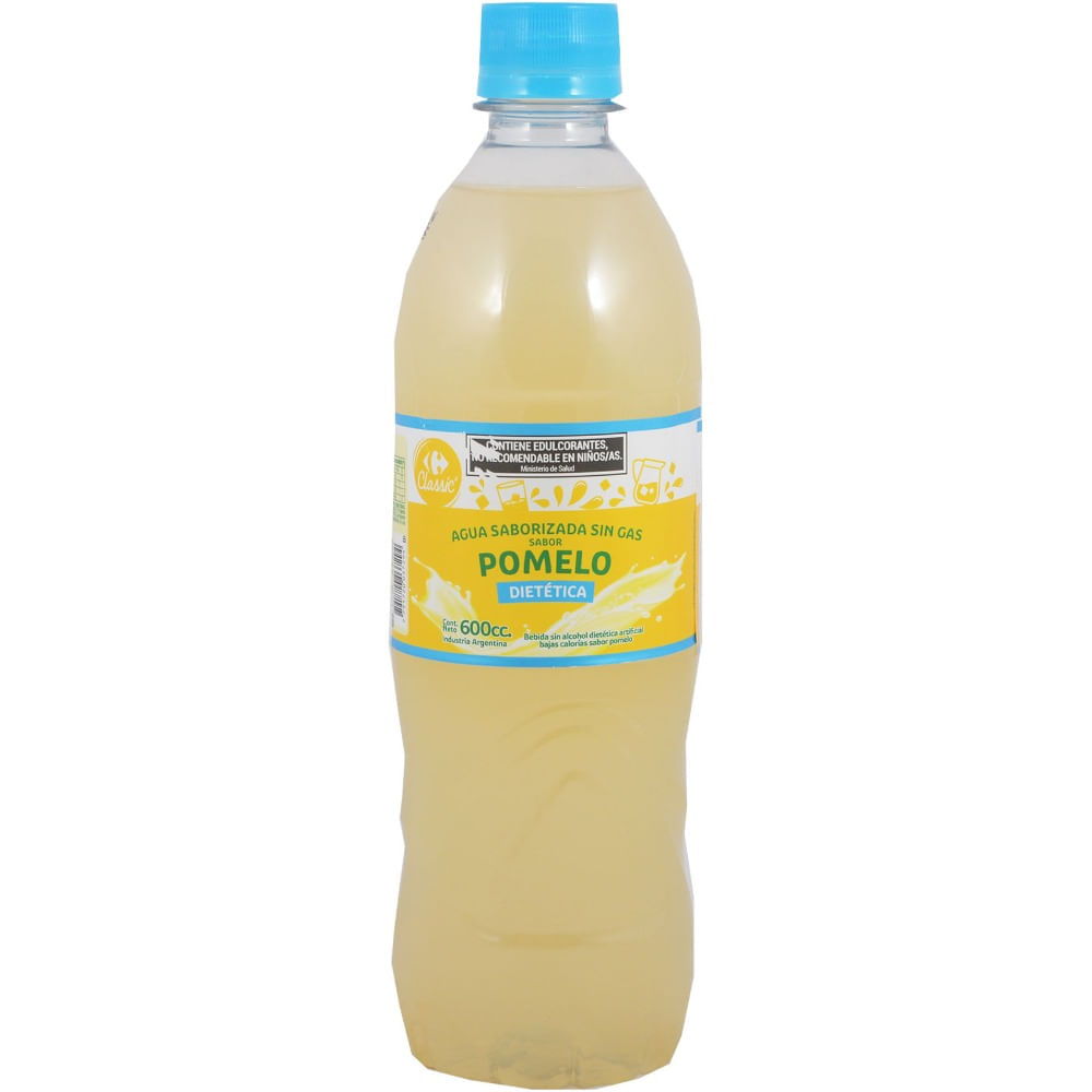 Agua saborizada sin gas Carrefour Classic sabor pomelo 600 cc.