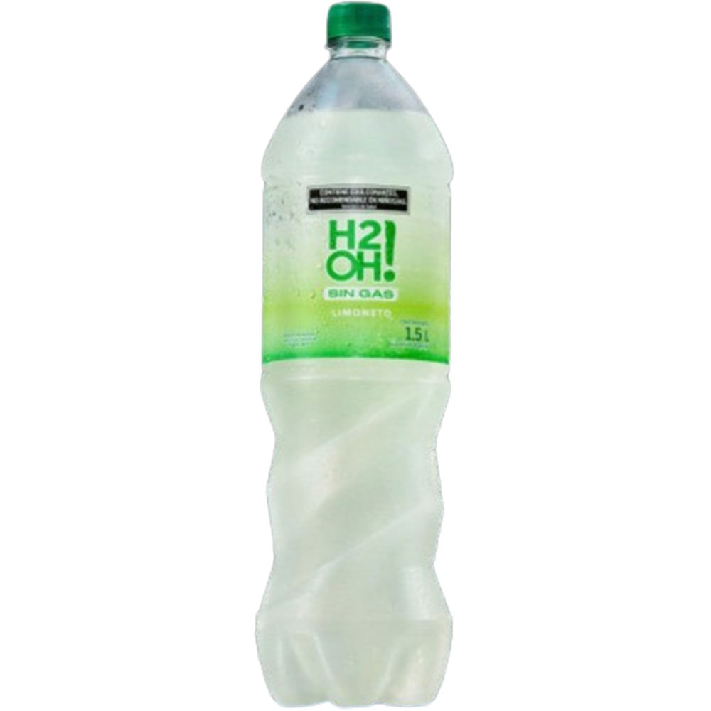 Agua saborizada de limón H2OH sin gas 1,5 lts