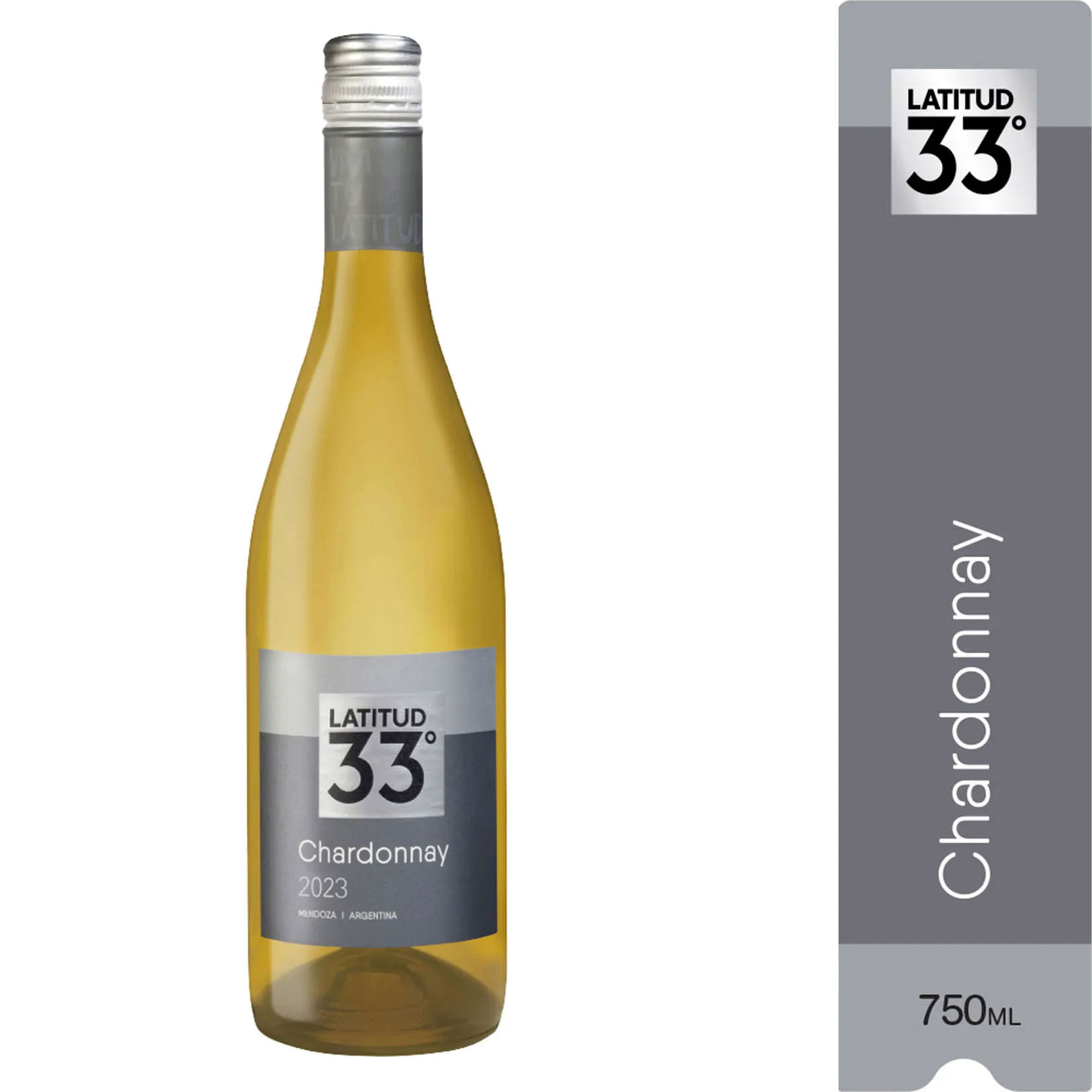 Vino blanco Chardonnay Latitud 33 en botella 750 ml