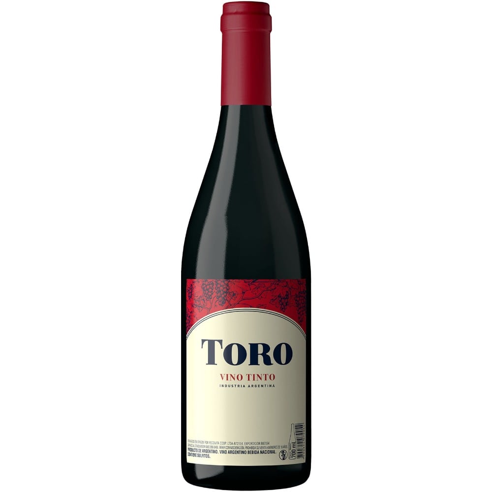 Vino tinto clásico Toro en botella 700 cc.