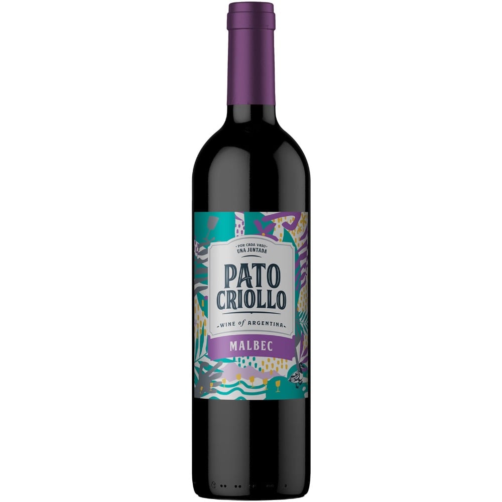 Vino tinto malbec Pato Criollo en botella 750 cc.
