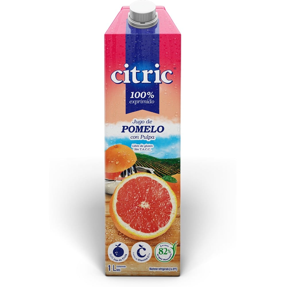 Jugo de pomelo exprimido Citric en tetra 1 lt.