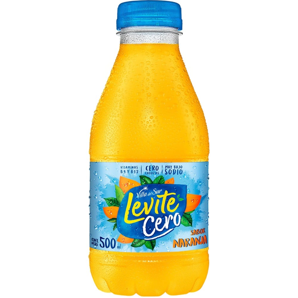 Agua saborizada de naranja Levité cero 500 ml