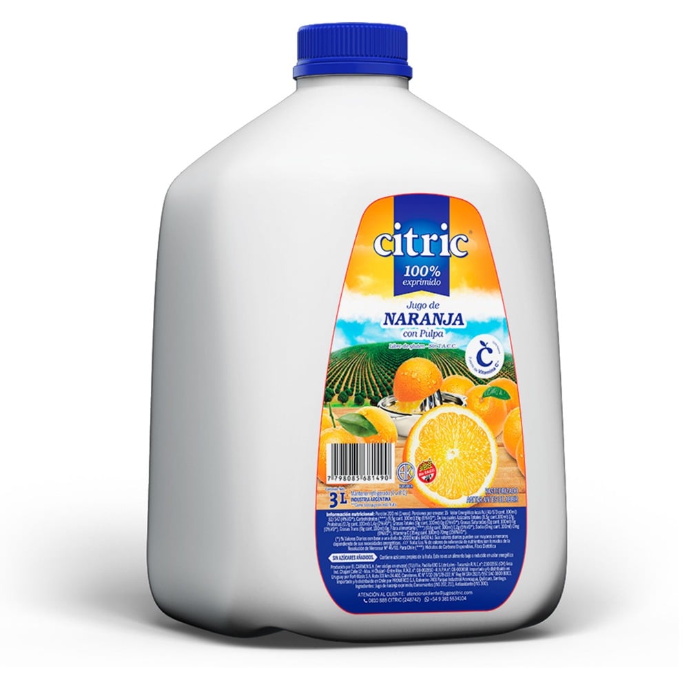 Jugo Citric de naranja clásica bidón 3 lts