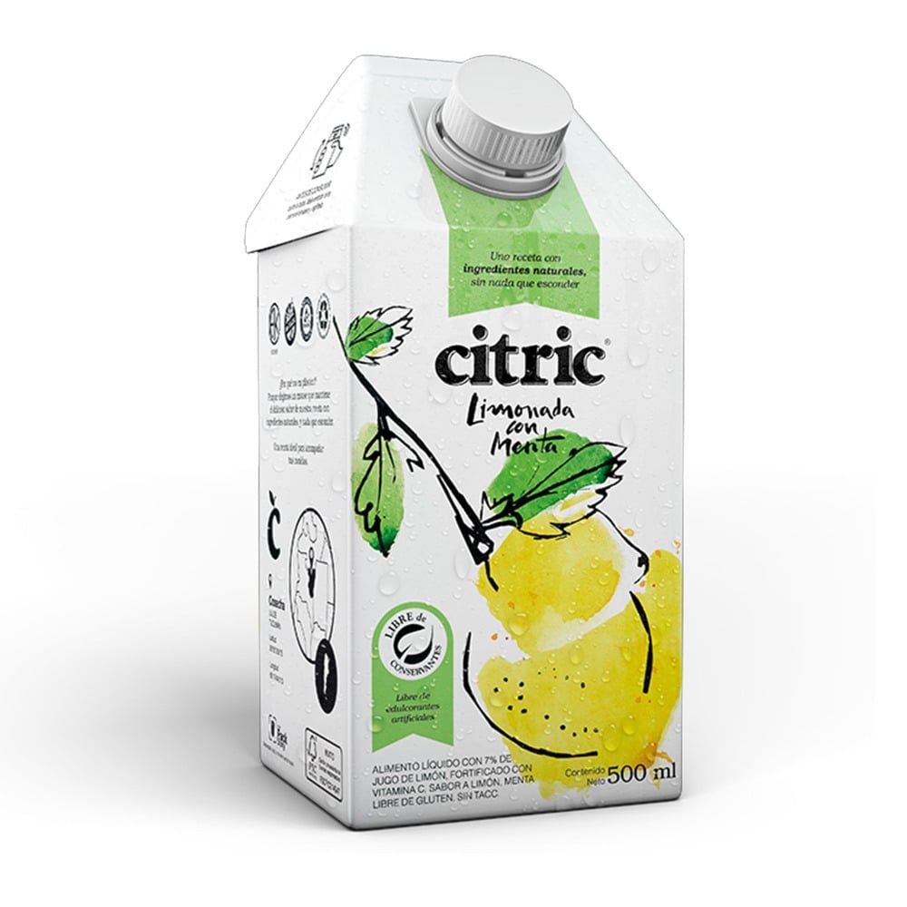 Jugo limonada con menta Citric tetra 500 ml