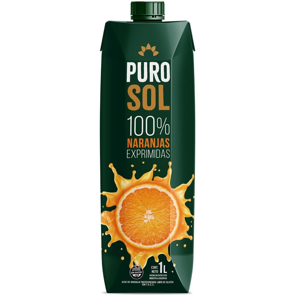 Jugo natural naranja Puro Sol 1 lt.