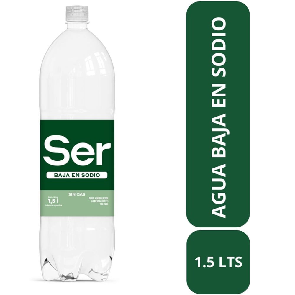 Agua mineral sin gas bajo sodio Ser 1.5 lts