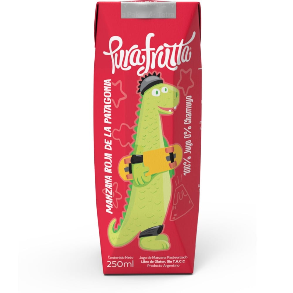 Jugo Pura frutta kids de manzana tetra 250 ml.