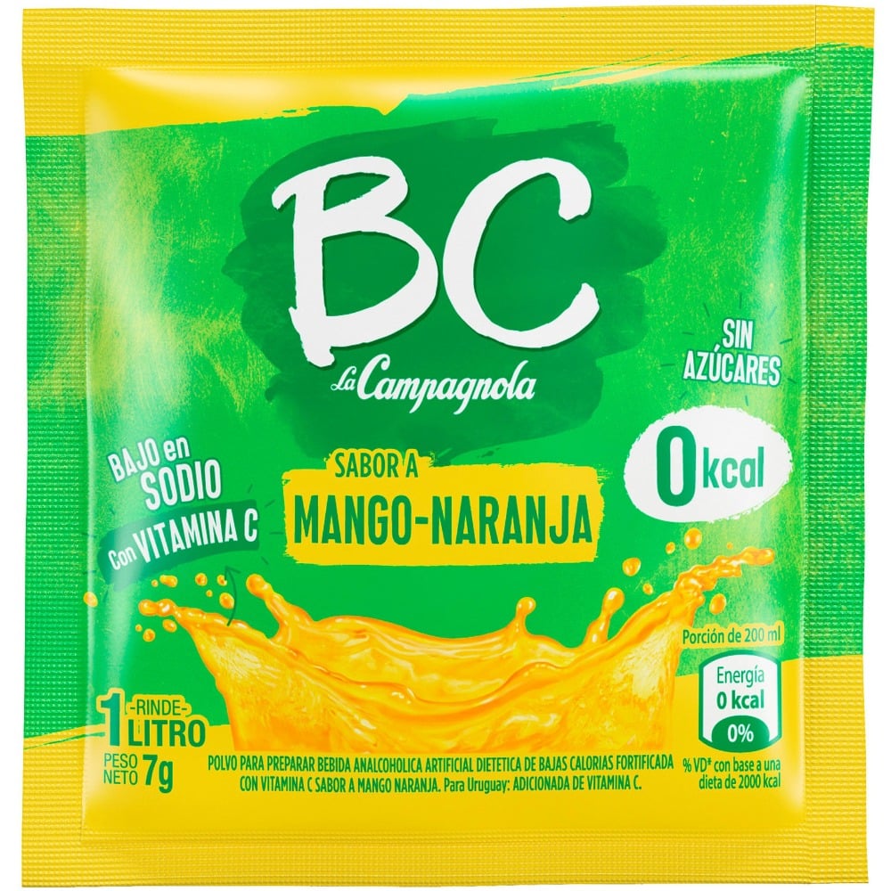 Jugo en polvo BC La Campagnola mango naranja 7 g.
