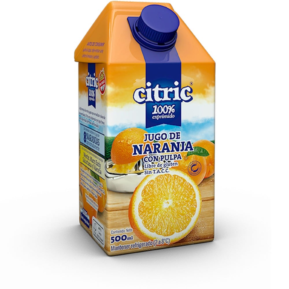 Jugo Citric de naranja clásico tetra 500 cc.