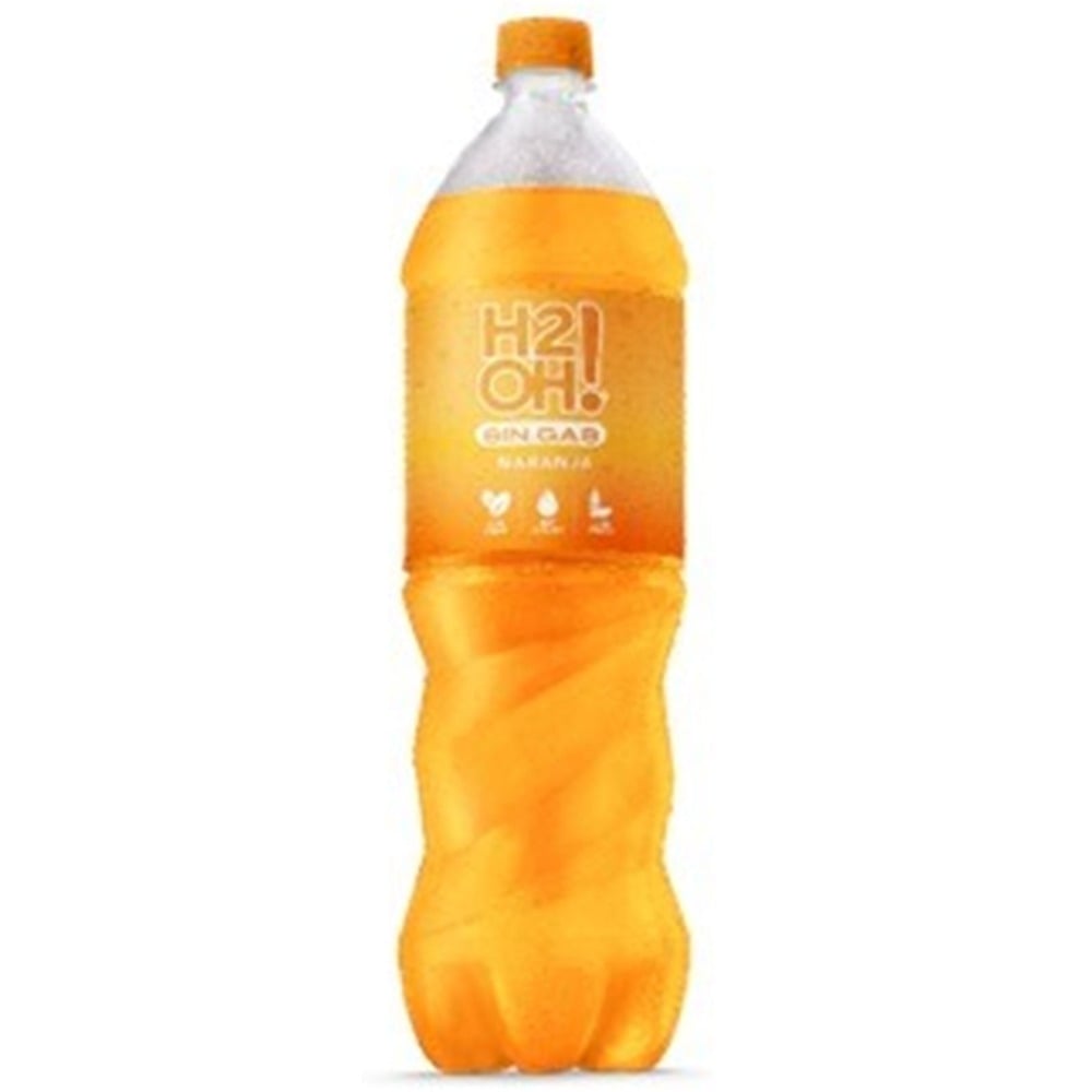 Agua saborizada sin gas H2OH de naranja pet 1.5 lts