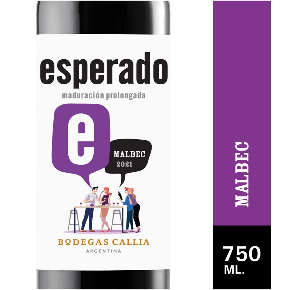 Vino tinto Malbec Callia Esperado 750 ml