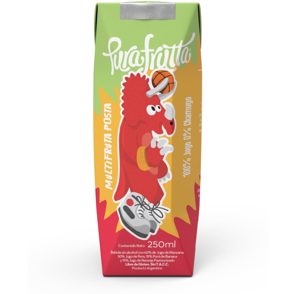 Jugo Pura frutta kids multifruta tetra 250 ml.