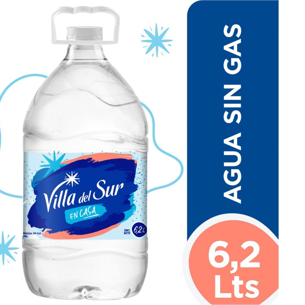 Agua de mesa sin gas Villa del Sur bidón 6,2 lts