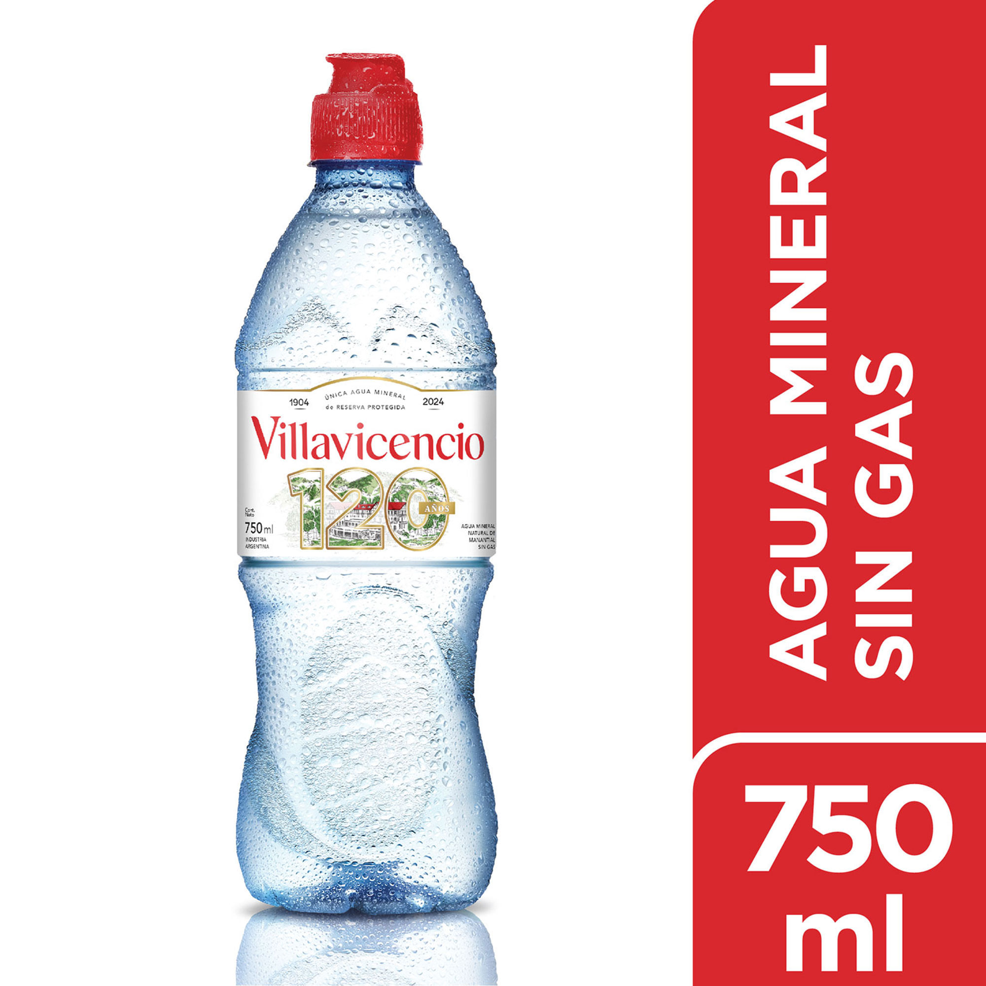 Agua mineral sin gas Villavicencio aventura 750 ml