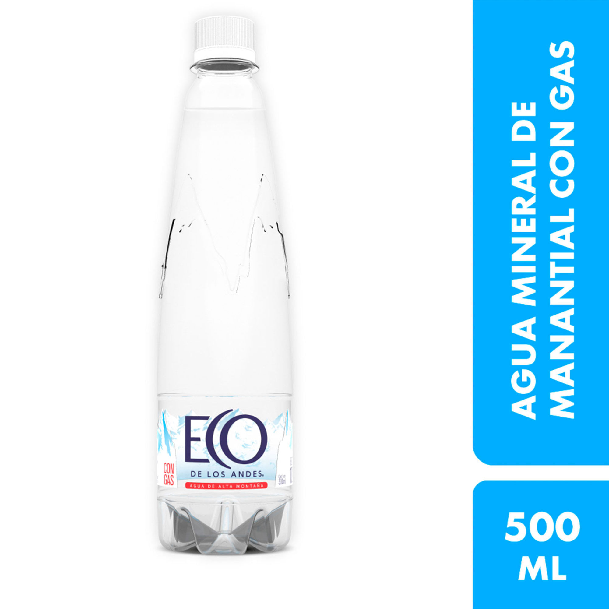 Agua mineral con gas Eco de los Andes 500 ml