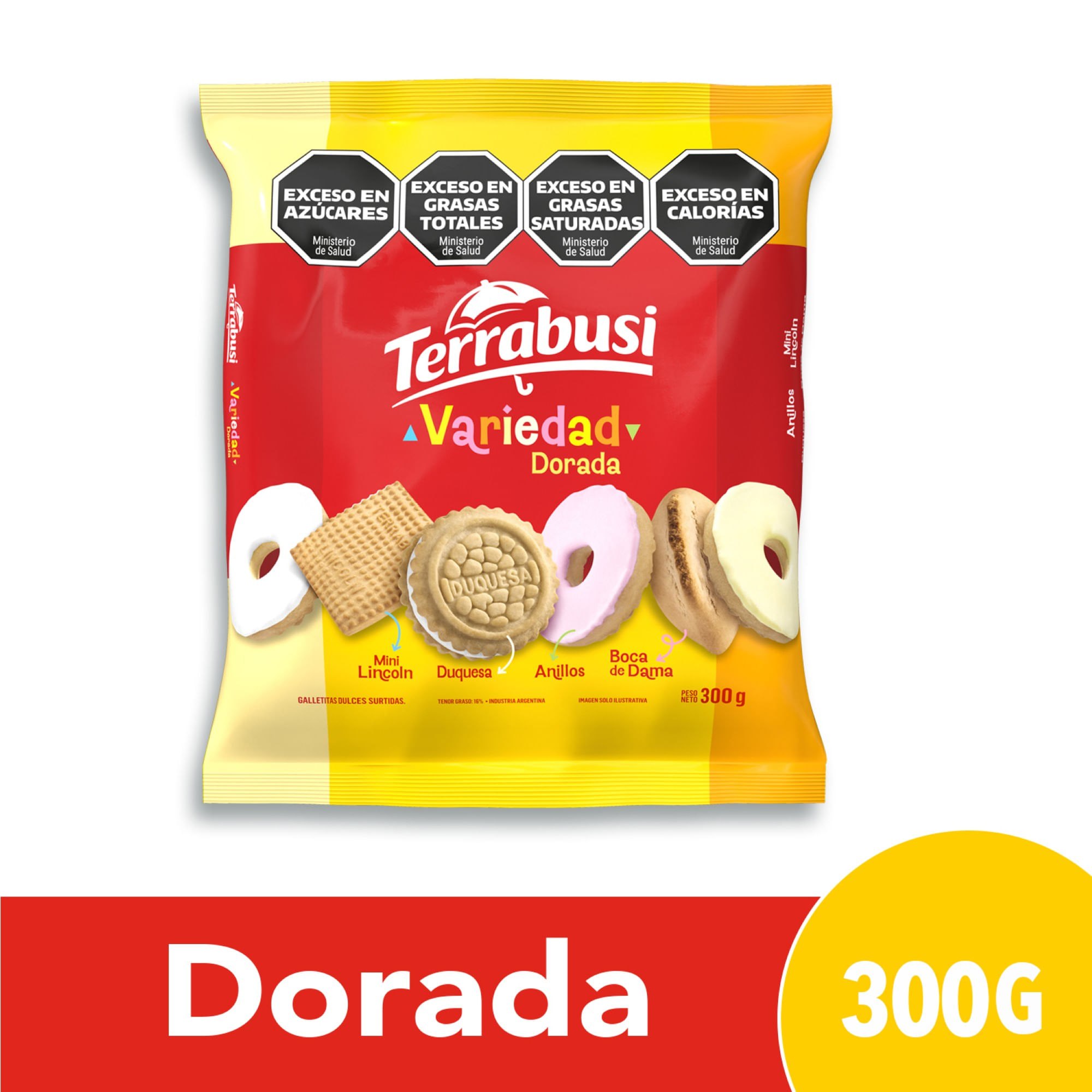 Galletitas dulces Variedad Terrabusi mix vainilla tamaño familiar 300 g.
