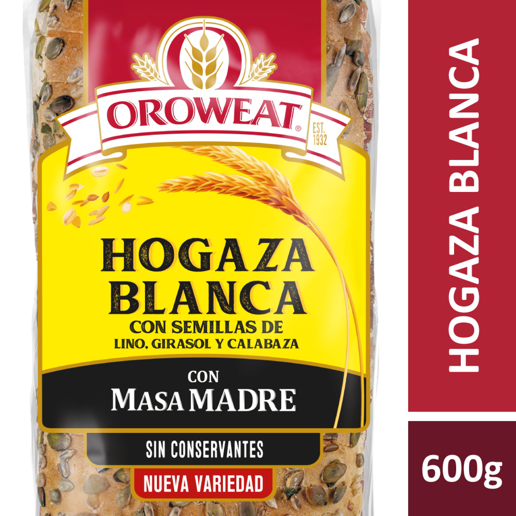 Pan Hogaza Blanca Oroweat 600 grs