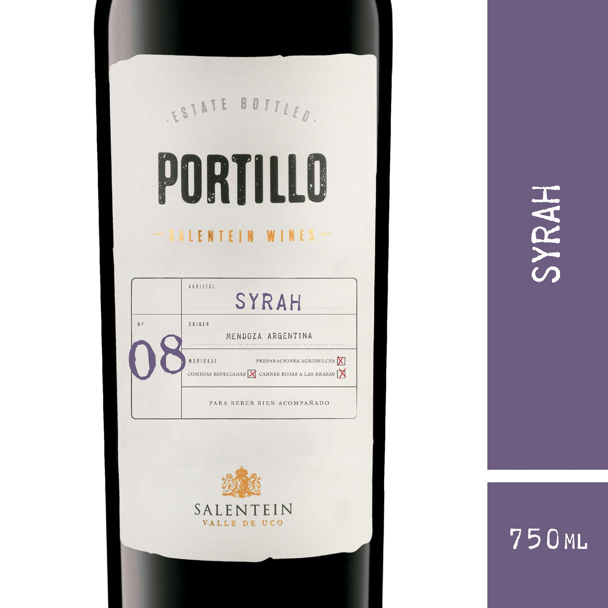 Vino tinto Syrah Portillo 750 ml