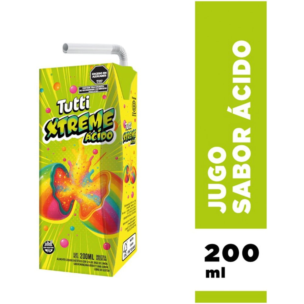 Jugo natural Tutti xtreme acido tetra 200 ml