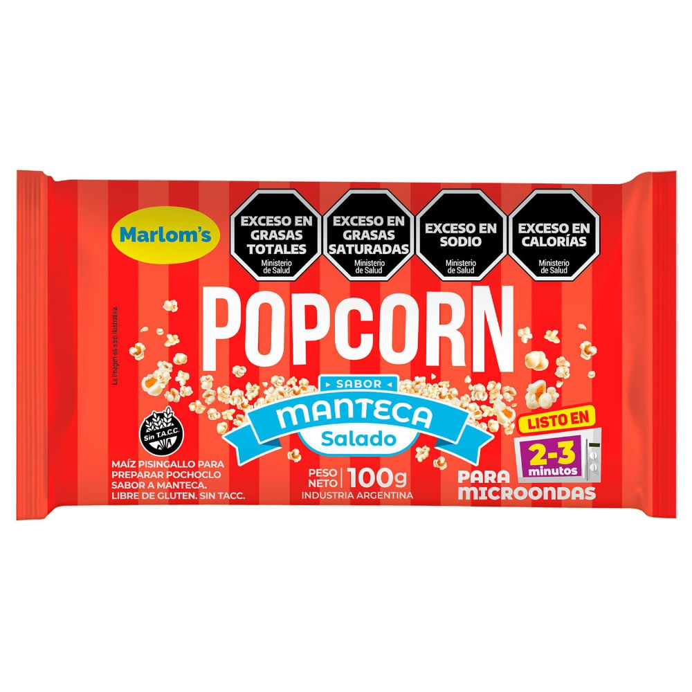 Pochoclo manteca Popcorn para microondas 100 g.