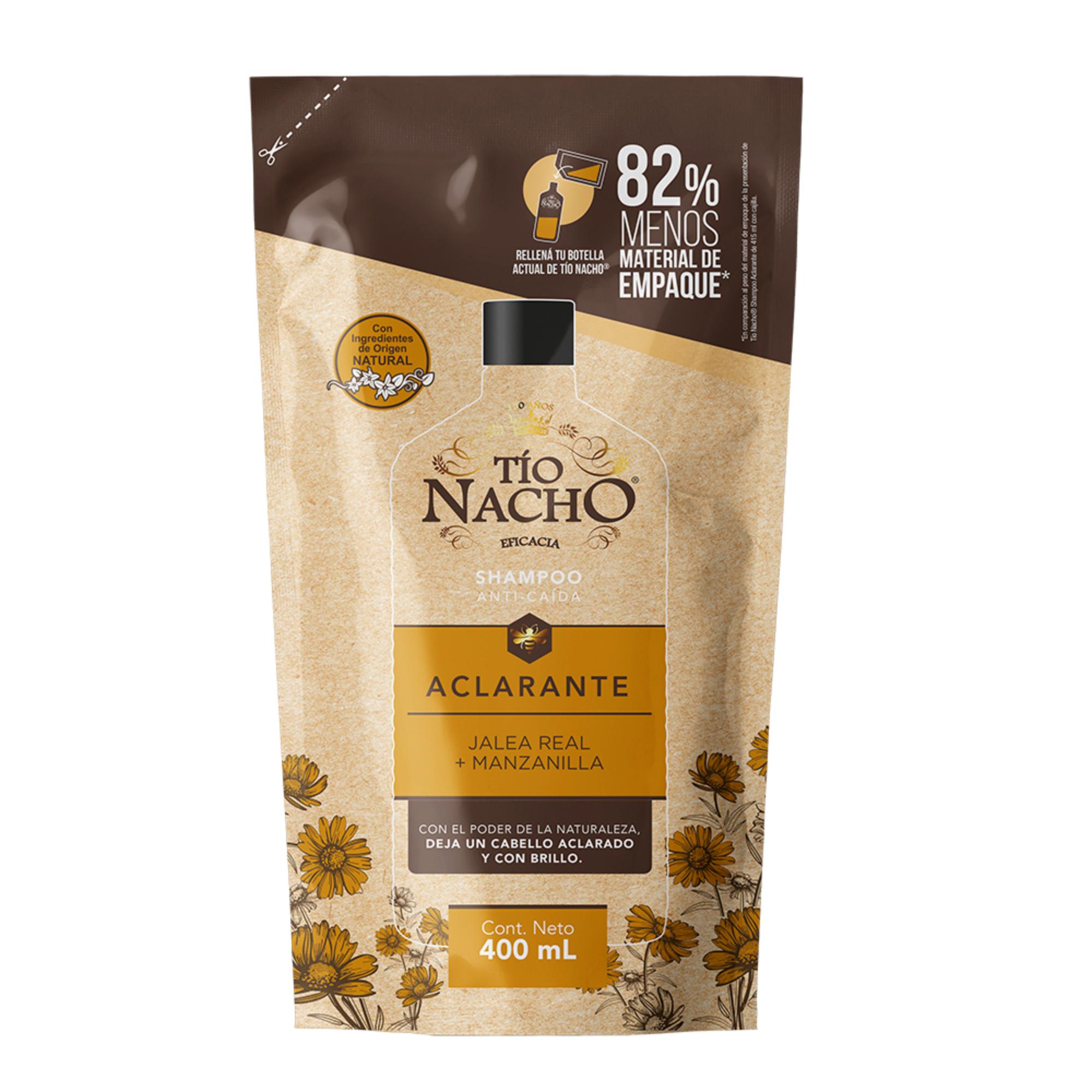Shampoo Tío Nacho Aclarante Recargable Doypack 400 ml