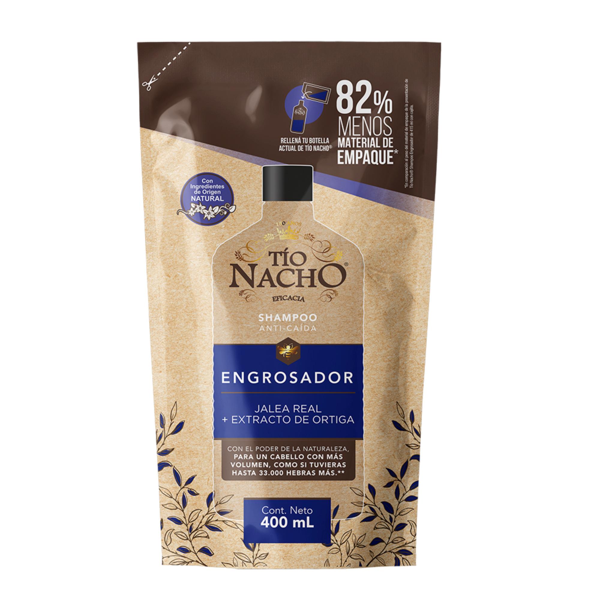 Shampoo Tío Nacho Engrosador Recargable Doypack 400 ml