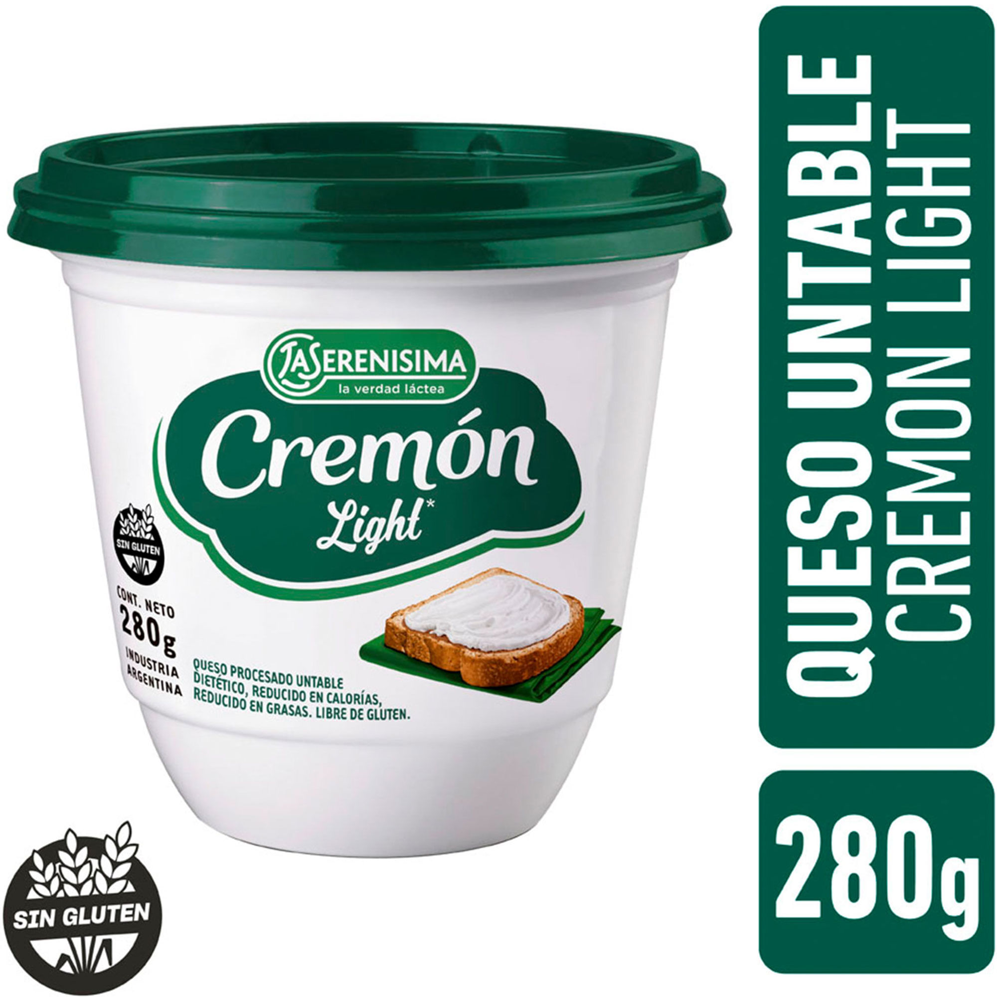 Queso La Serenísima cremón light pote 280 g.