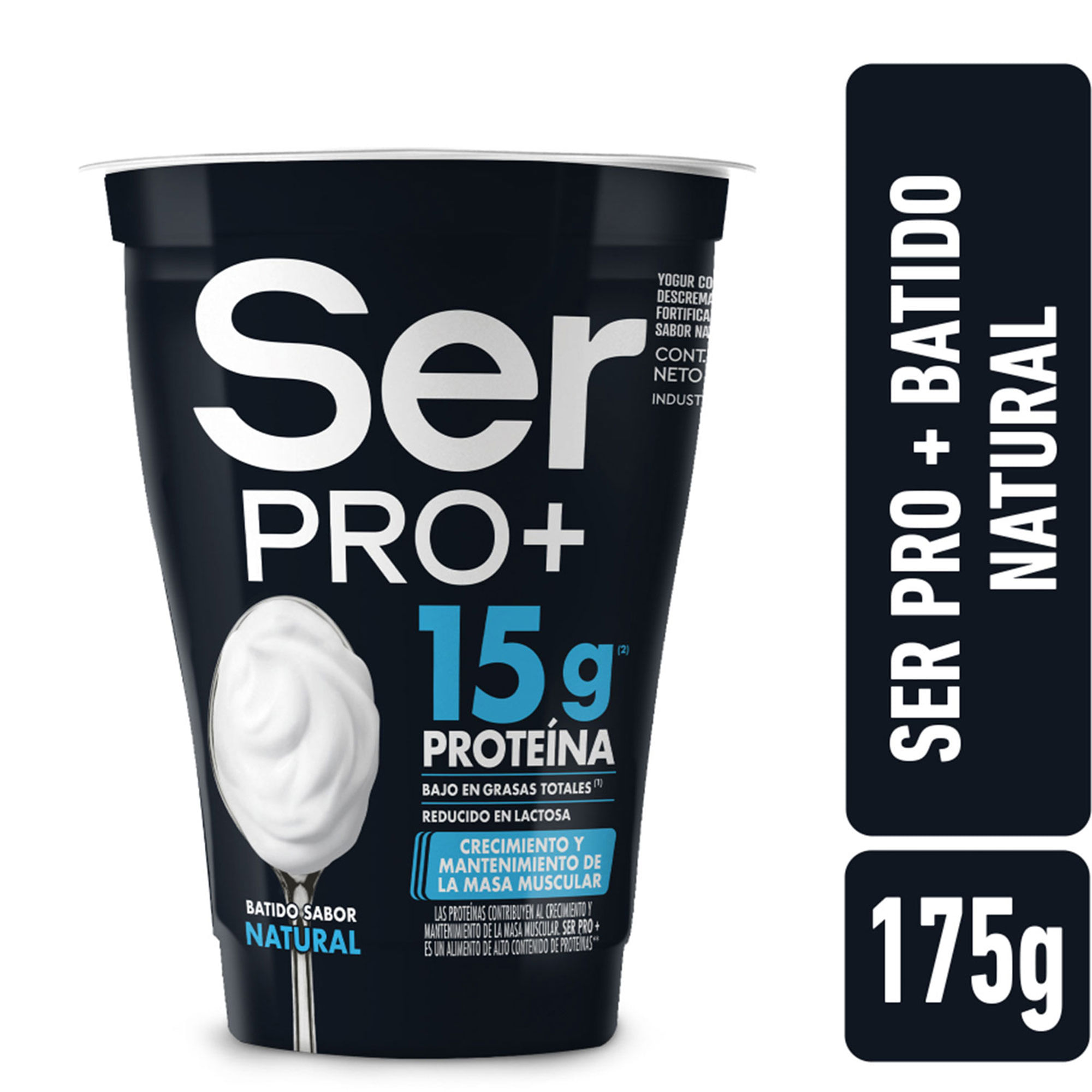 Yogur batido Ser PRO+ con proteínas sabor natural 175 grs