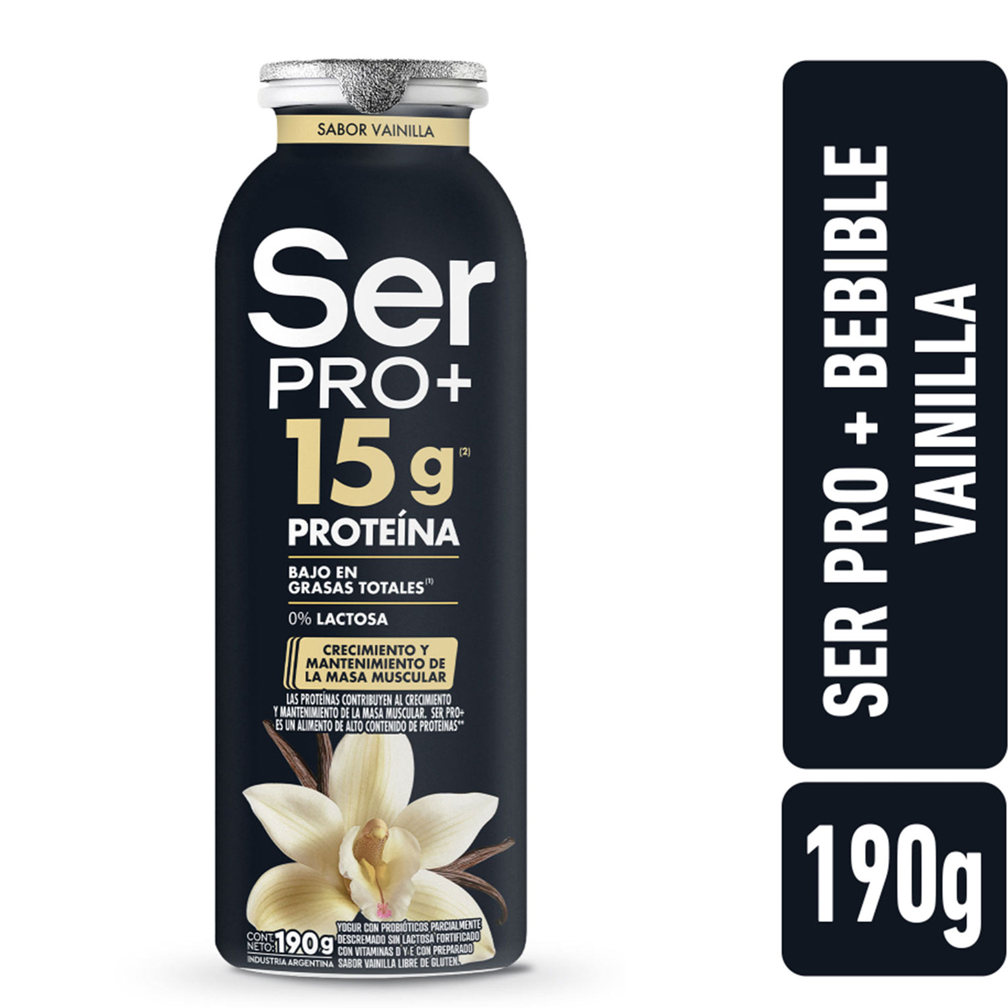 Yogur bebible Ser PRO+ con proteínas sabor vainilla 190 grs