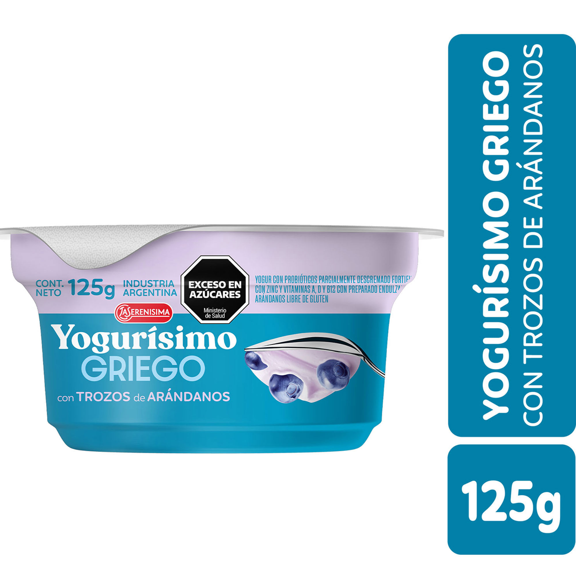 Yogur Griego con Arándanos Yogurísimo 125 grs