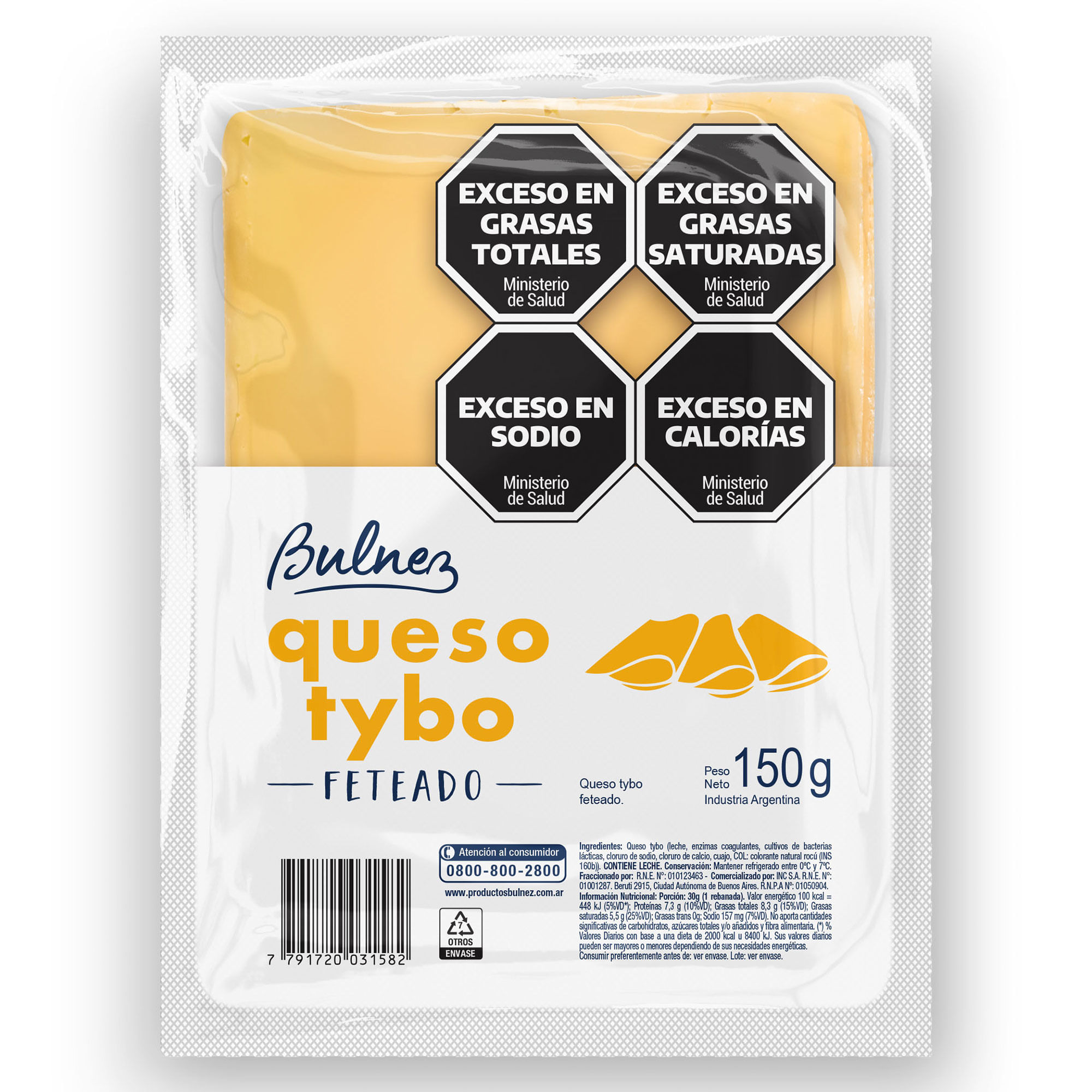 Queso tybo Bulnez feteados 150 grs