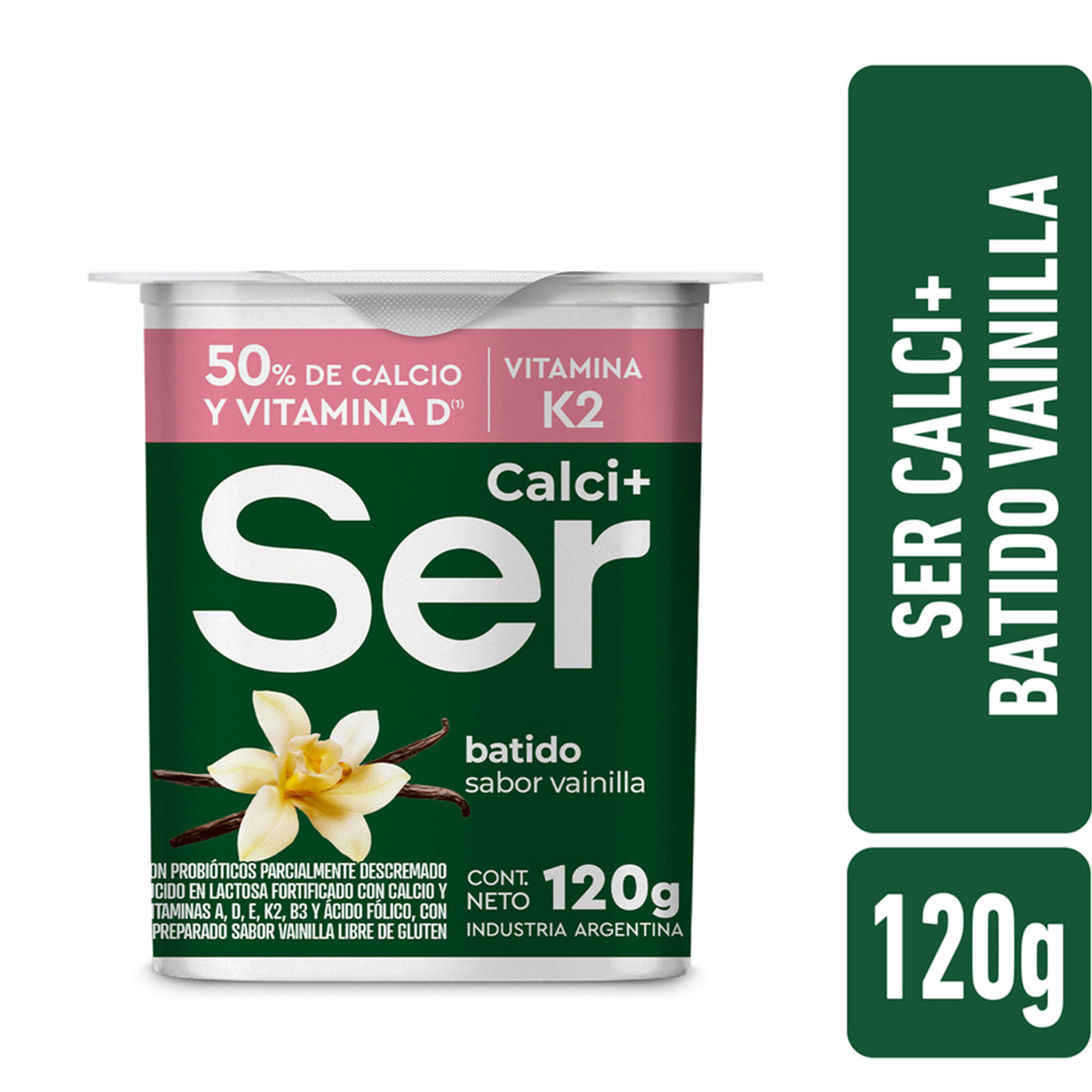 Yogur batido sabor vainilla Ser Calci+ 120 grs
