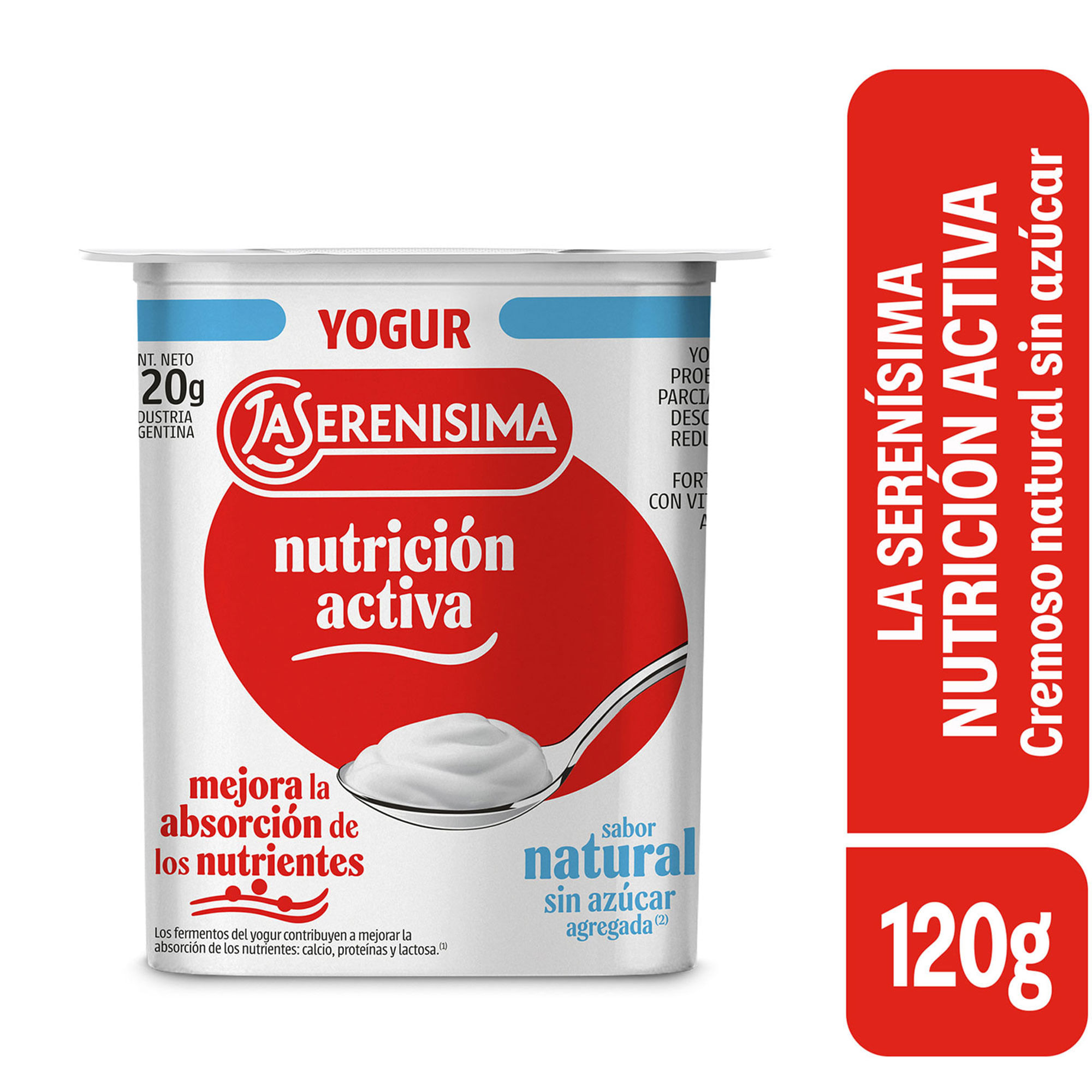 Yogur cremoso sabor natural La Serenísima Nutrición Activa 120 grs