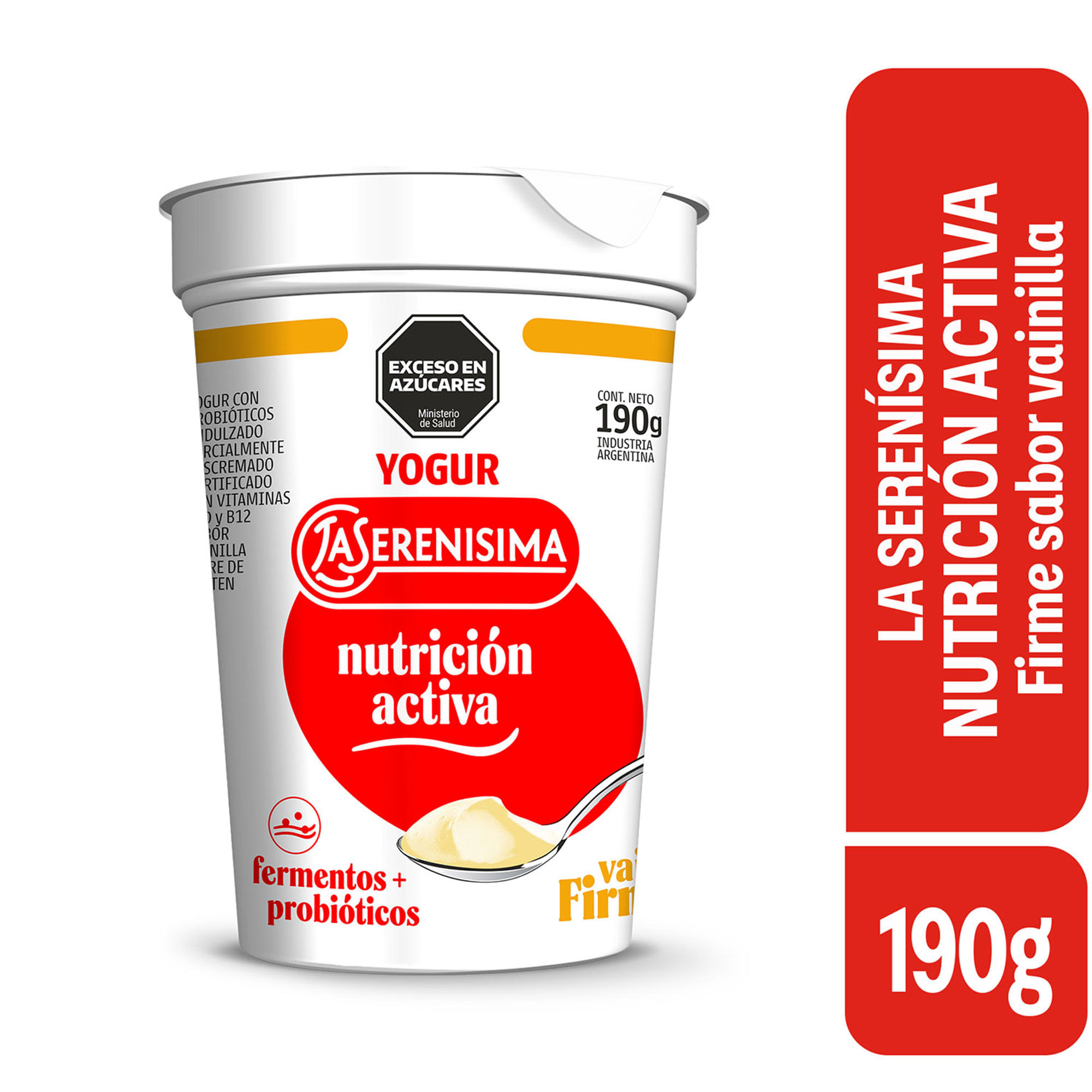 Yogur firme entero sabor vainilla La Serenísima Nutrición Activa 190 grs
