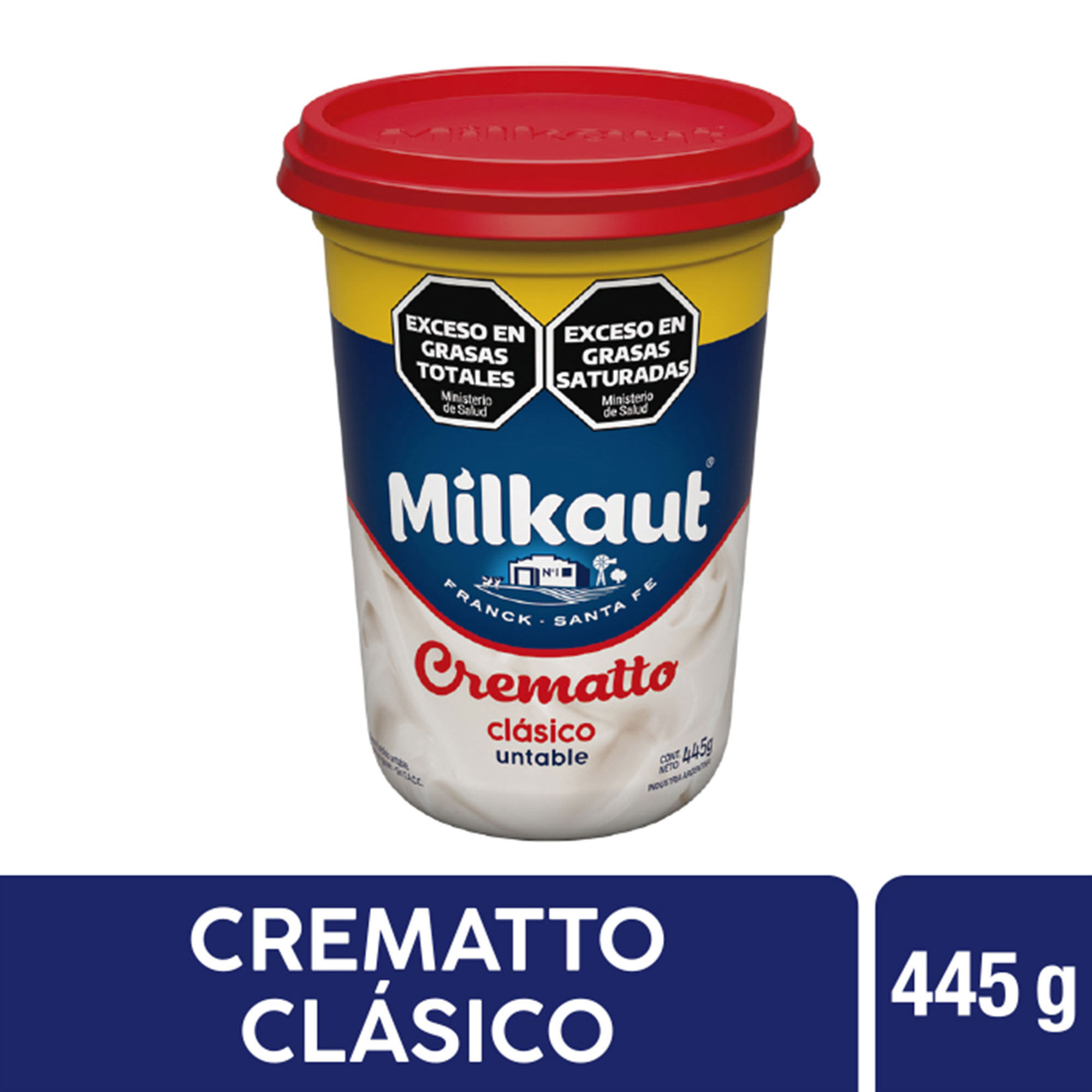 Queso crema Milkaut clasic crematto en pote 445 g.