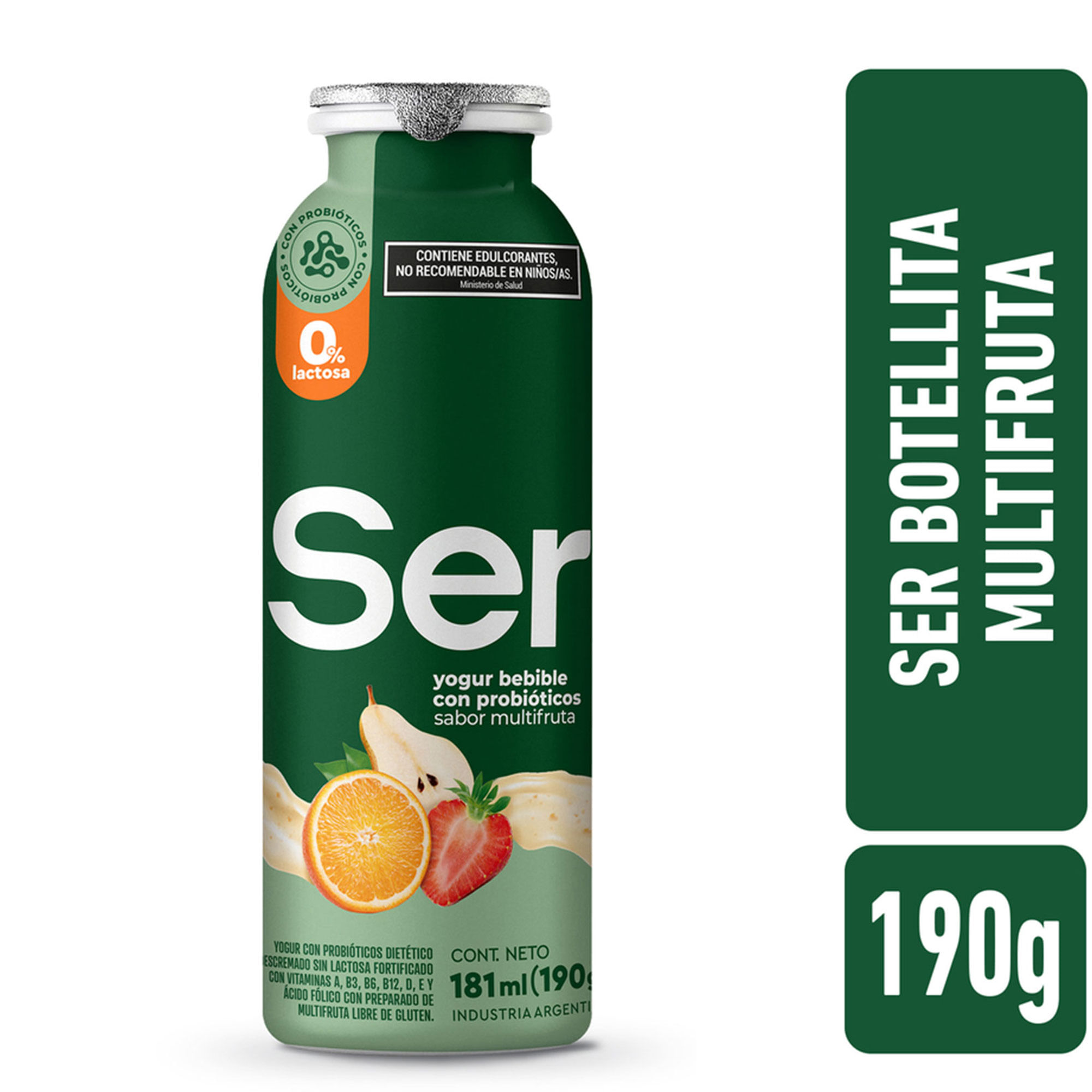 Yogur bebible sabor multifruta Ser 190 grs