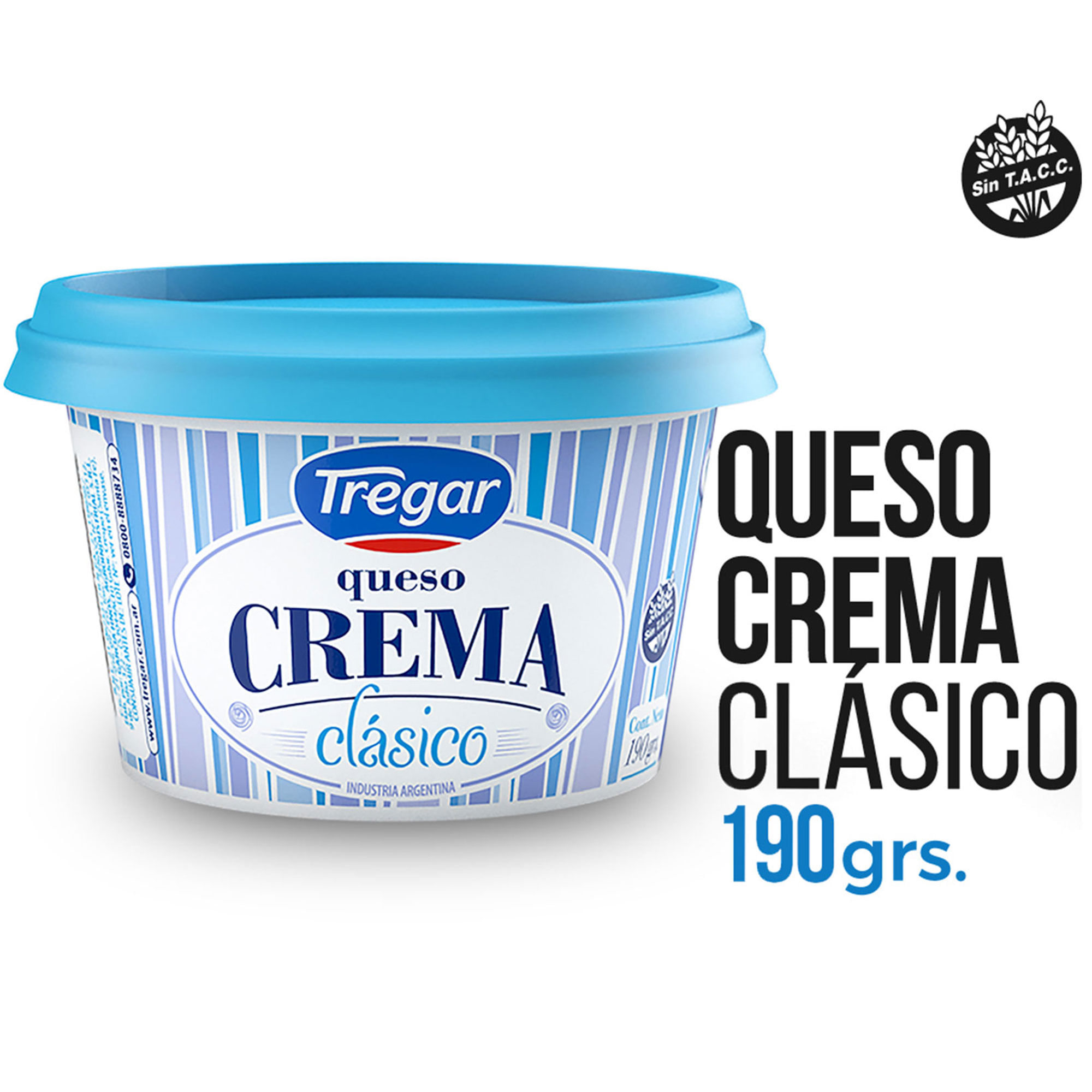 Queso crema Tregar clásico 190 g.