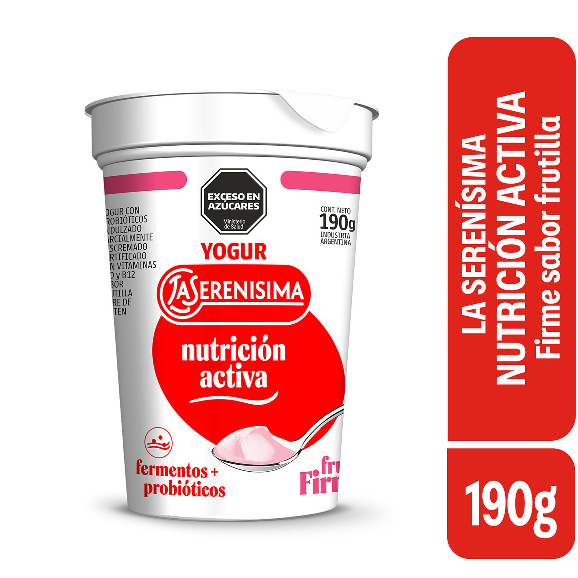Yogur firme entero sabor frutilla La Serenísima Nutrición Activa 190 grs