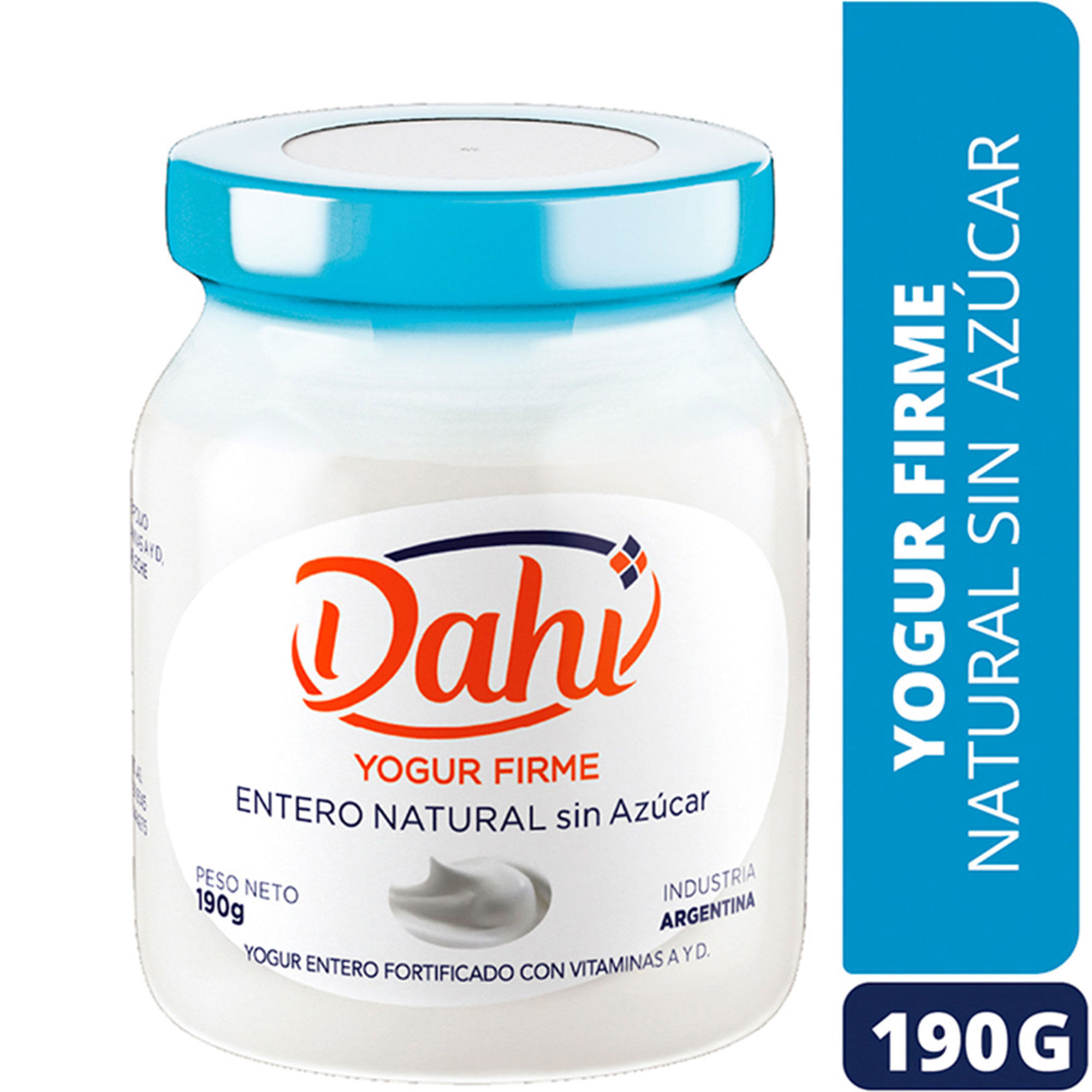 Yogur firme Dahi natural en frasco 190 g.