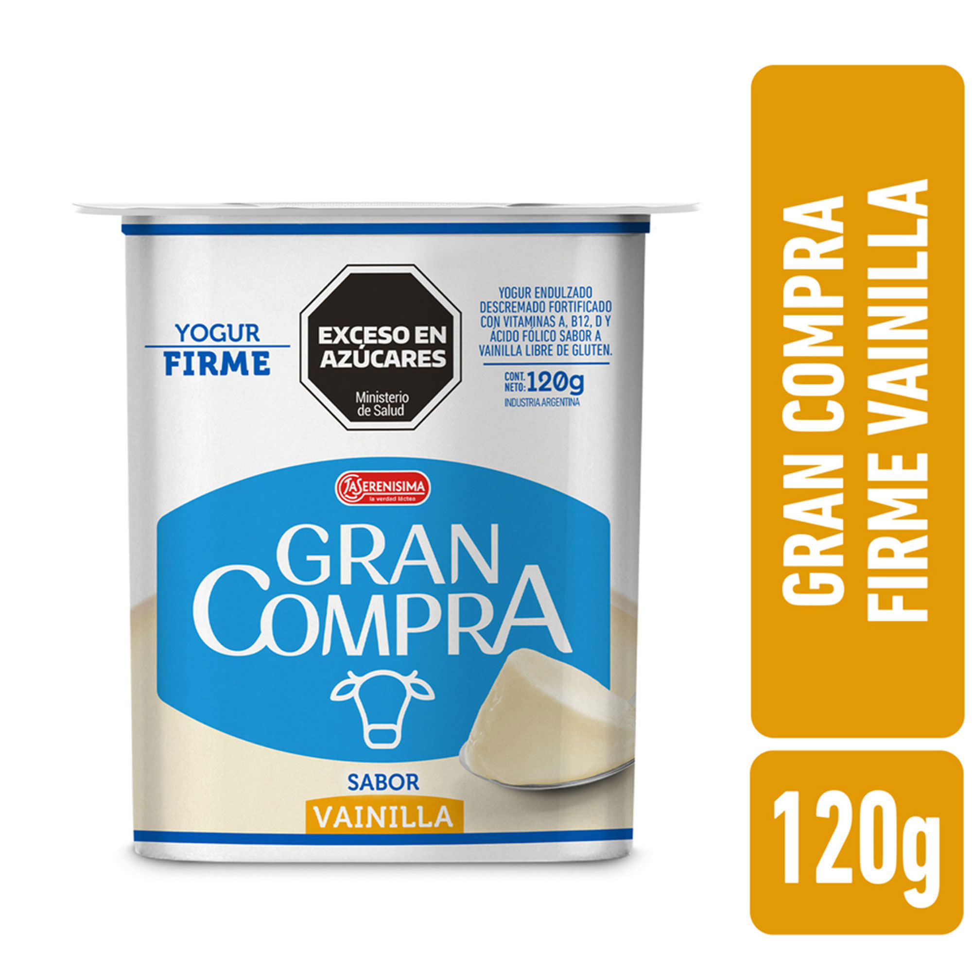 Yogur firme vainilla Gran Compra 120 grs